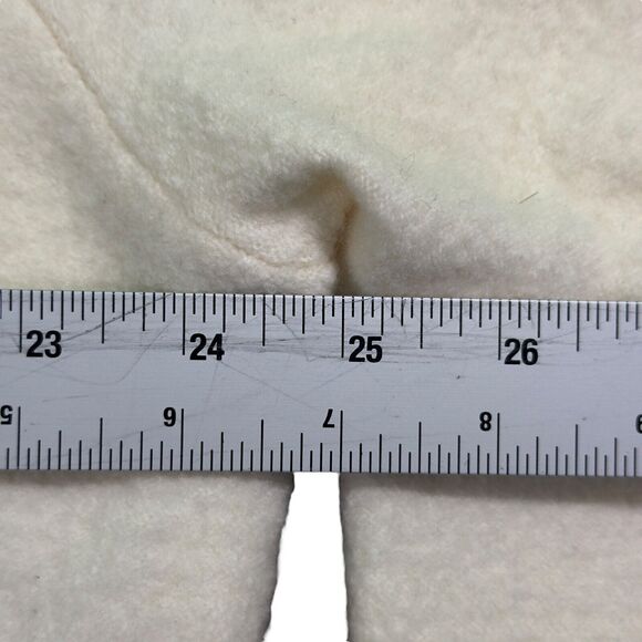 Chico's Chateau Coat Women's XL Ivory Long Sleeve 100% Boiled Wool Formal Wear - Picture 6 of 7